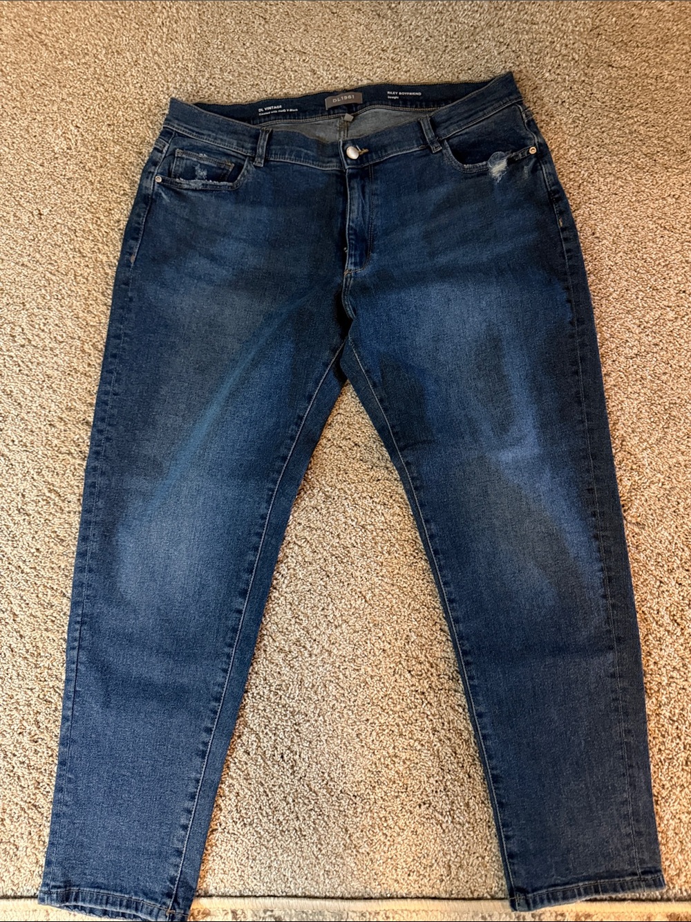 DL1961 Women's Boyfriend Jeans - Dark Indigo Blue